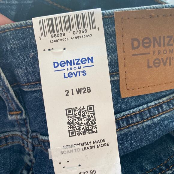 DENIZEN from Levi's Women's Sculpting High Rise Straight Fit Ankle Jeans - Picture 5 of 5